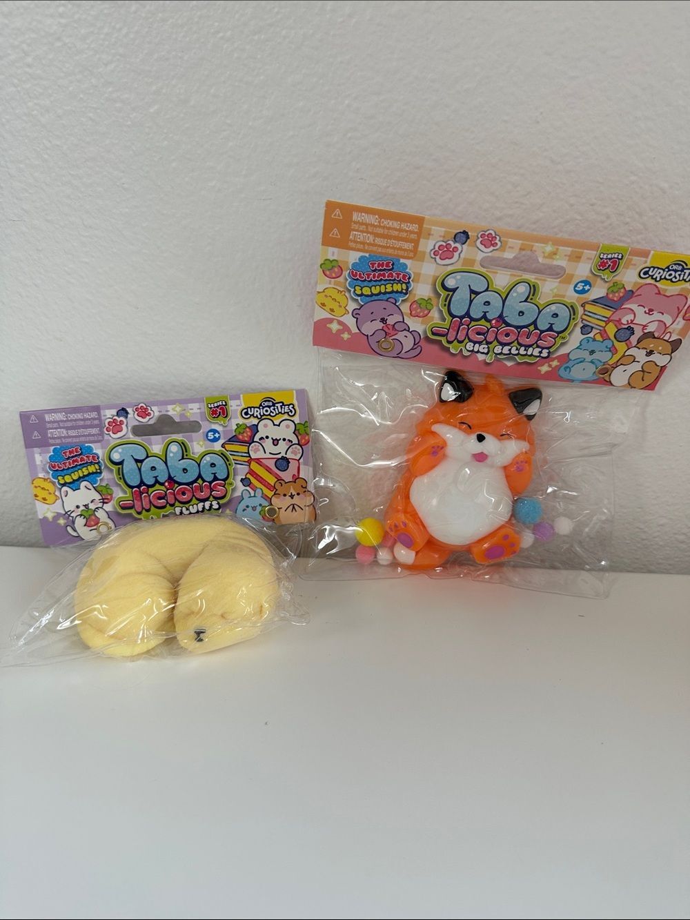 Taba-Licious FLUFFS Golden Retriever Lab DOG & Big Bellies Fox Squishy Orb Toys